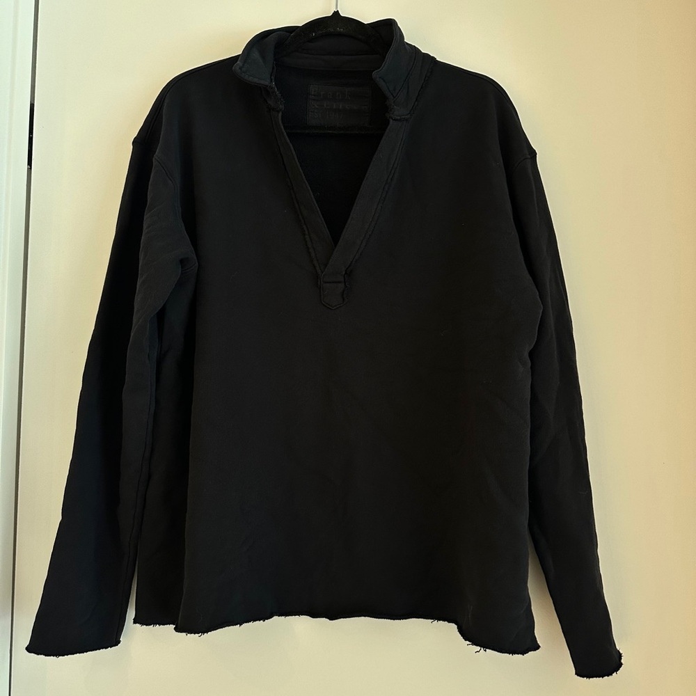 Frank & Eileen Black PATRICK
Popover Henley V-Neck Sweater Large - Picture 2 of 4